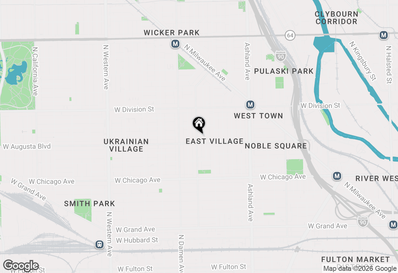 Map of 1019 N Wolcott Avenue, Chicago, IL 60622