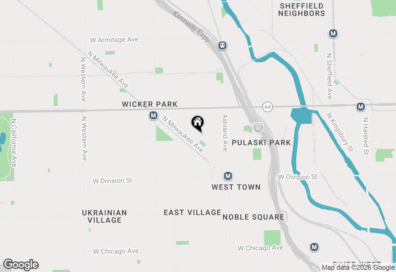 Map of 1736 W Beach Avenue, Chicago, IL 60622