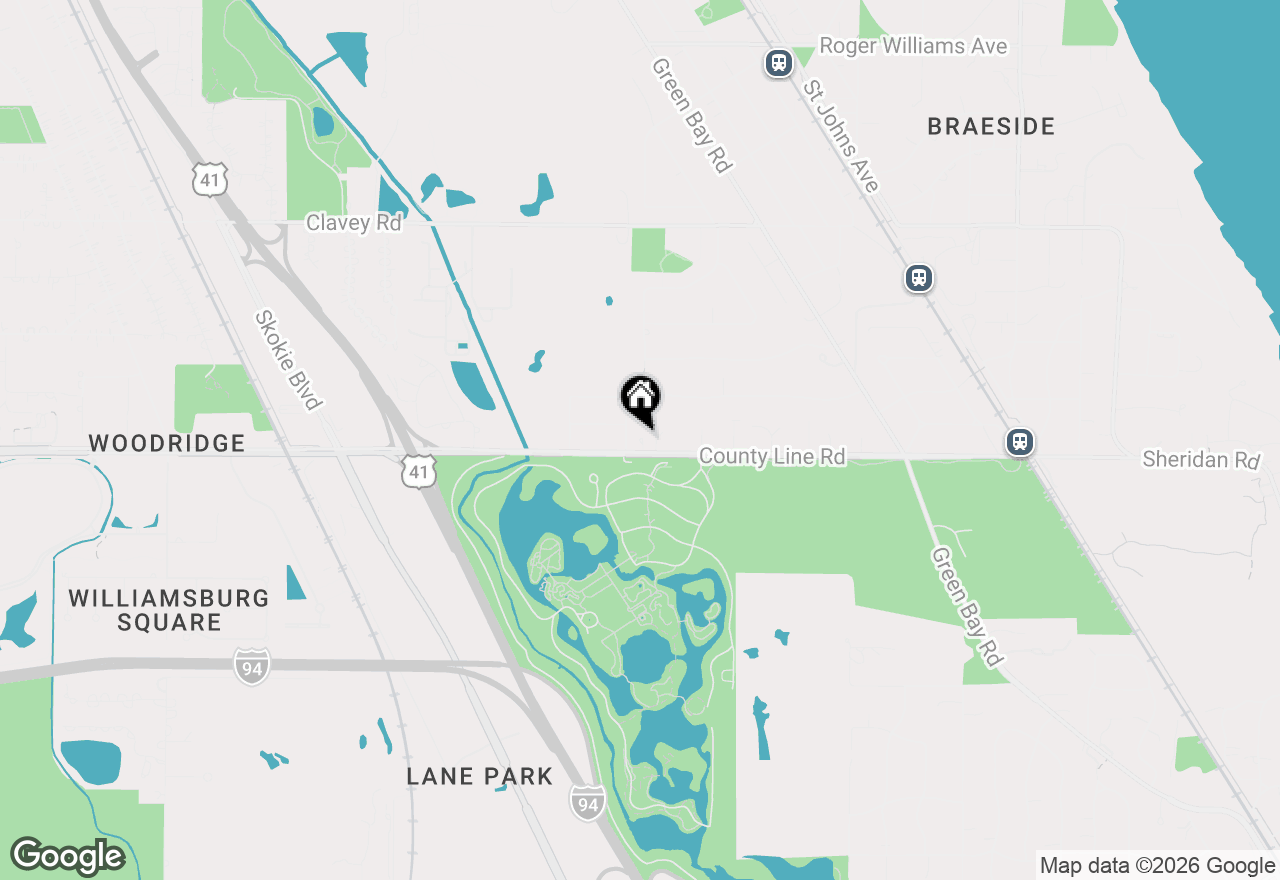 Map of 1065 County Line Road, Highland Park, IL 60035