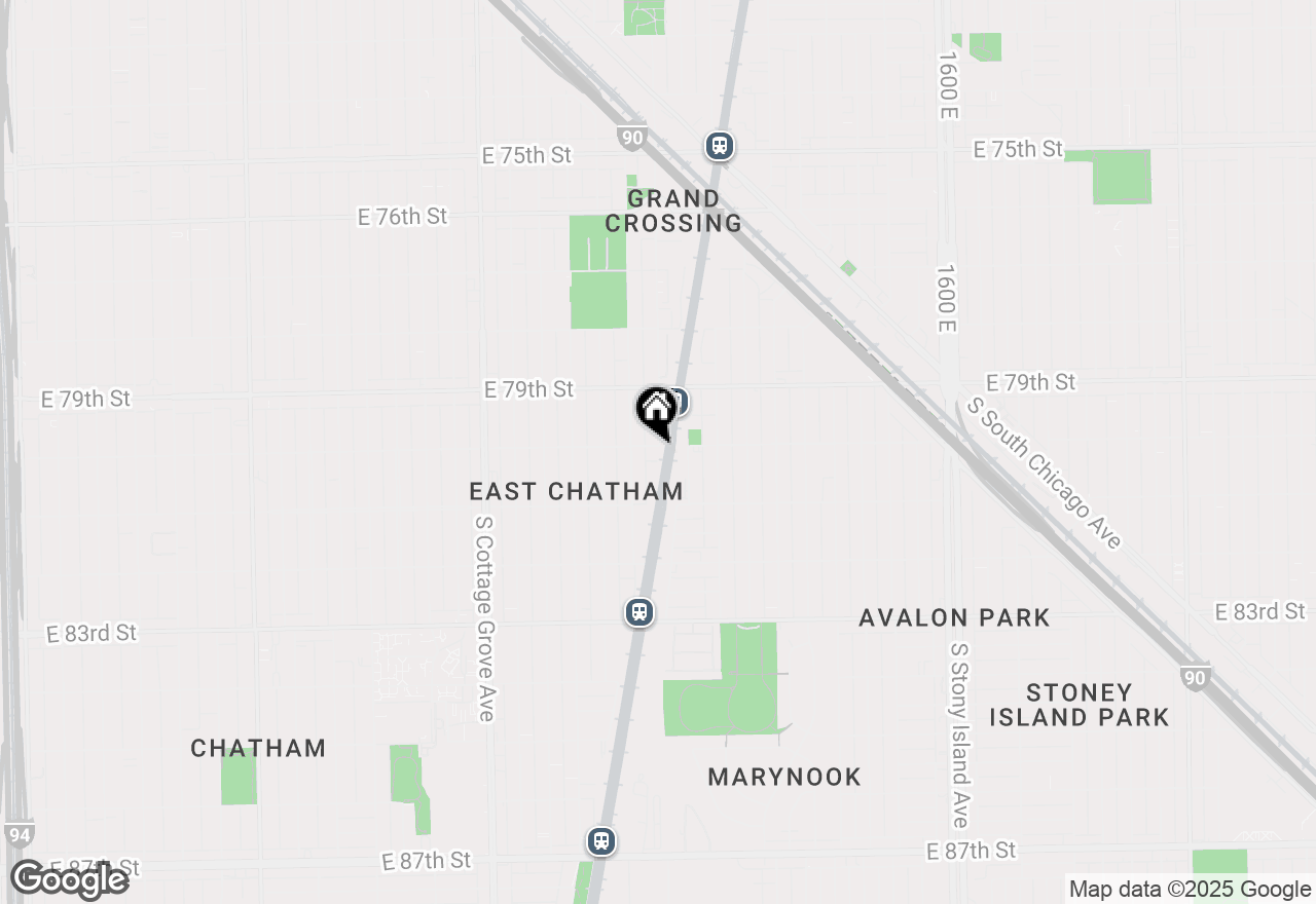 Map of 1061 E 80th Street #2N, Chicago, IL 60619