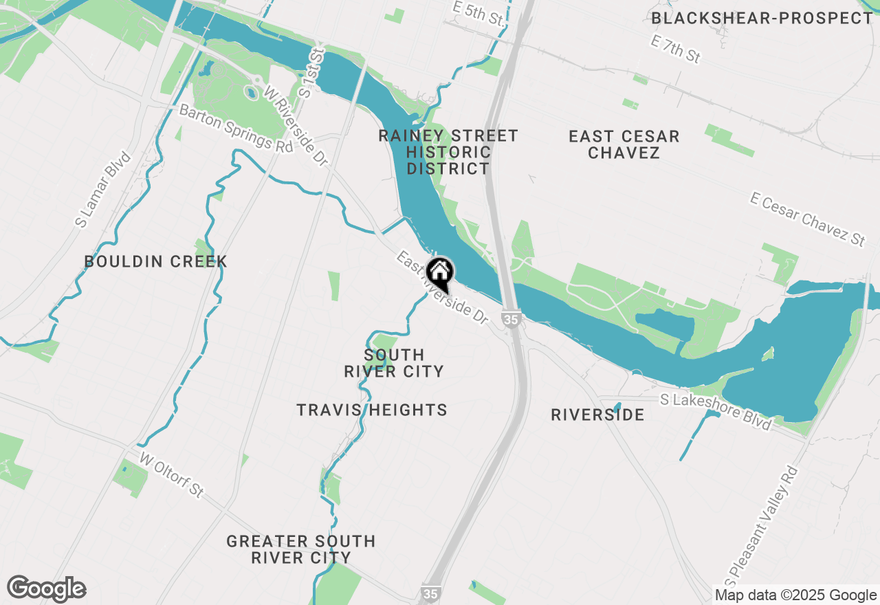 Map of 809 E Riverside Dr, Austin, TX 78704