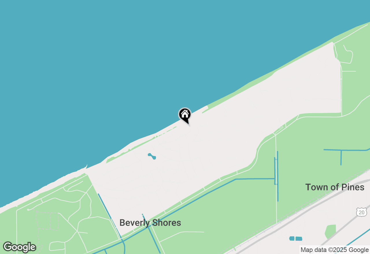 Map of 323 E Lakefront Drive, Beverly Shores, IN 46301