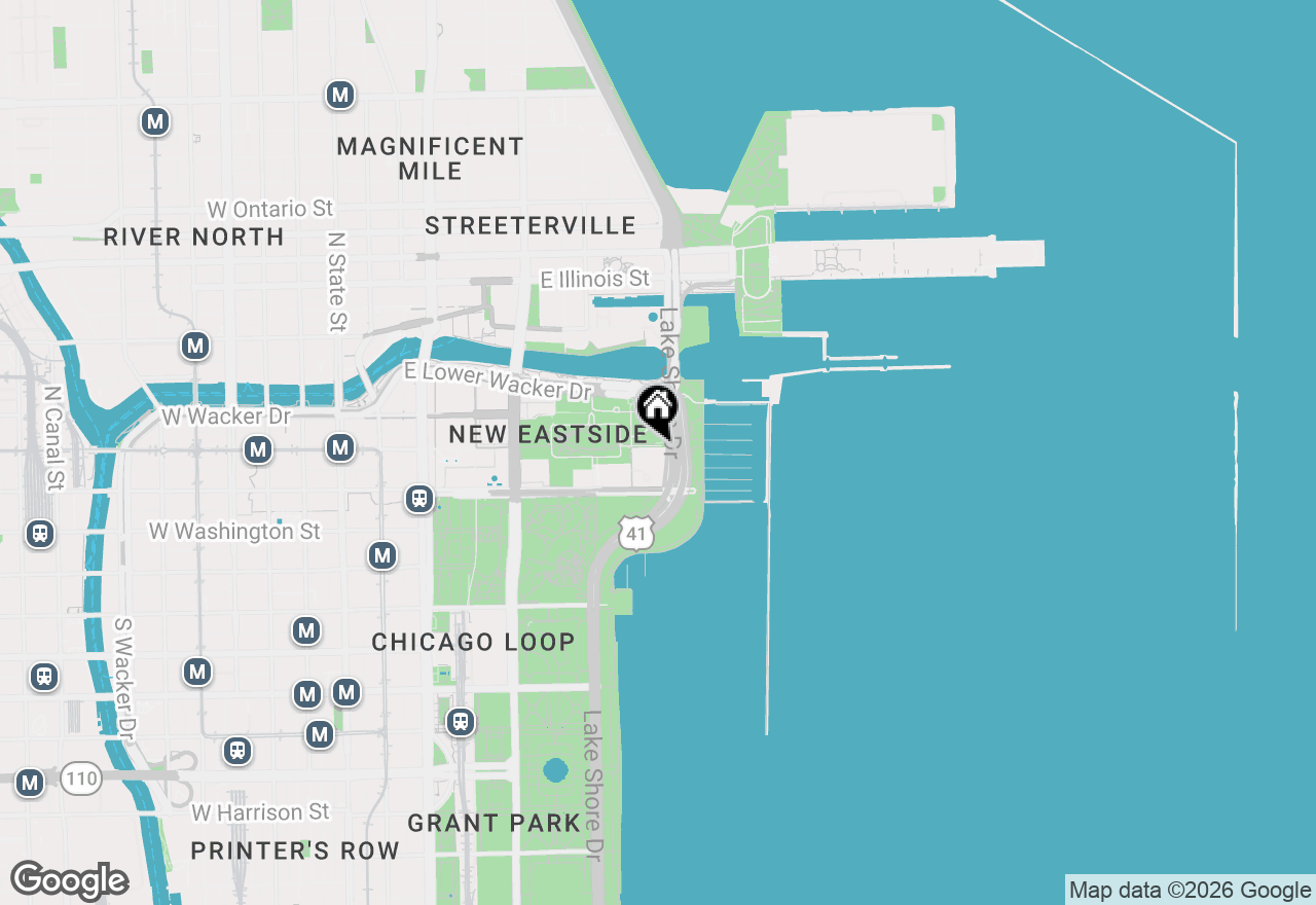 Map of 195 N Harbor Drive #1201, Chicago, IL 60601