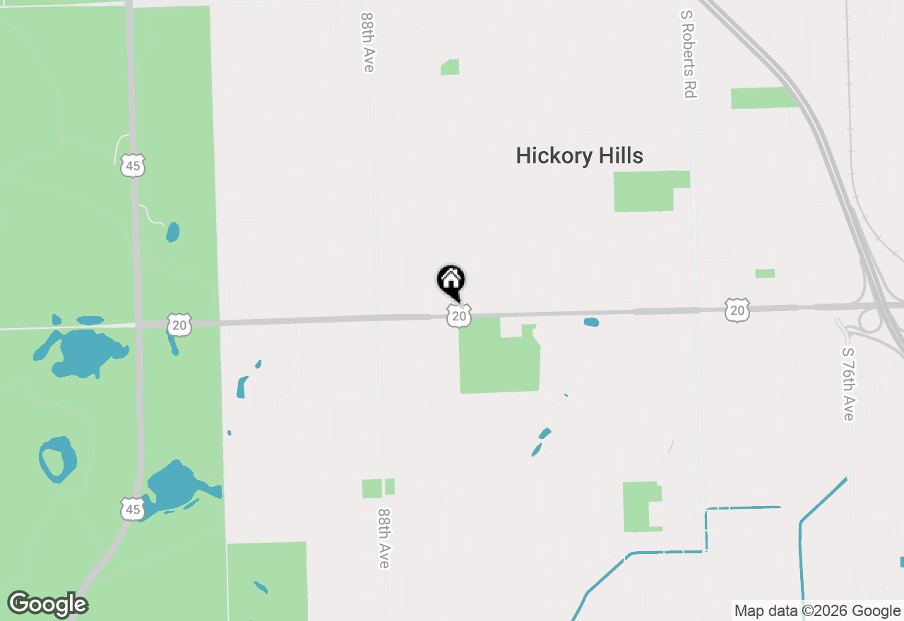 Map of 8620 W 95th Street #1A2, Hickory Hills, IL 60457