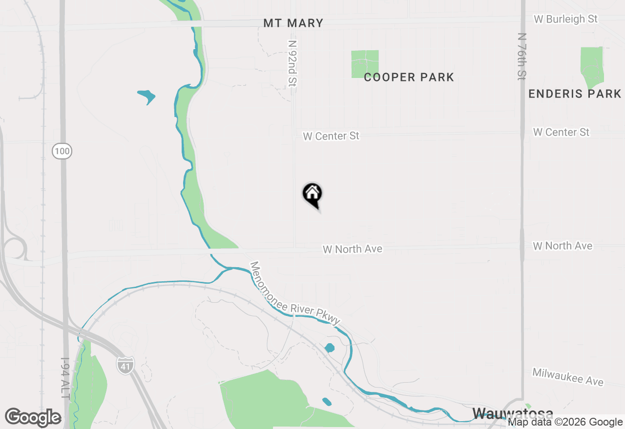 Map of 2416 N 91st St, Wauwatosa, WI 53226