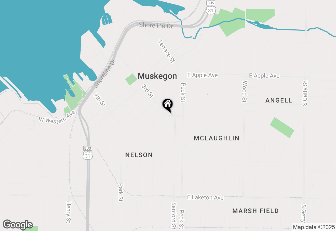 Map of 1260 Jefferson Street, Muskegon, MI 49441