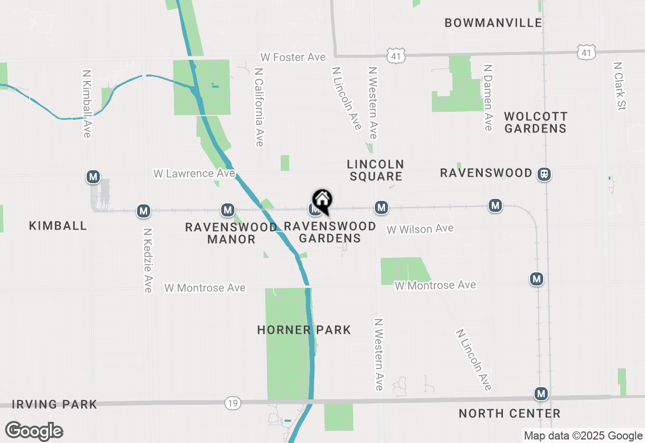 Map of 4617 N Rockwell Street #1, Chicago, IL 60625