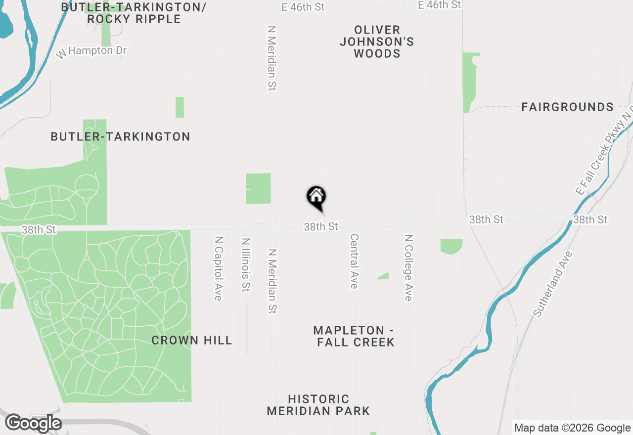 Map of 3815 N Delaware Street, Indianapolis, IN 46205