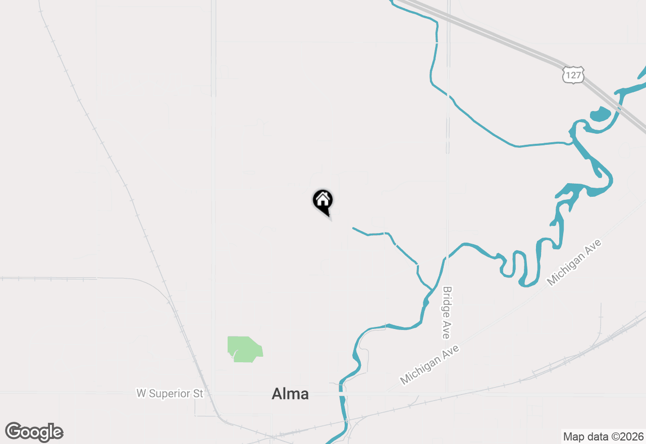 Map of 1317 Pine Avenue, Alma, MI 48801