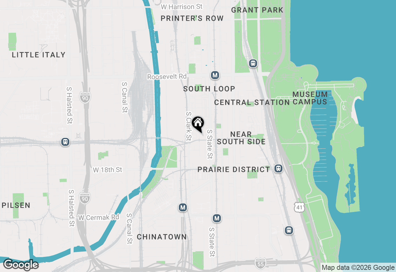 Map of 51 W 15th Street #E1, Chicago, IL 60605