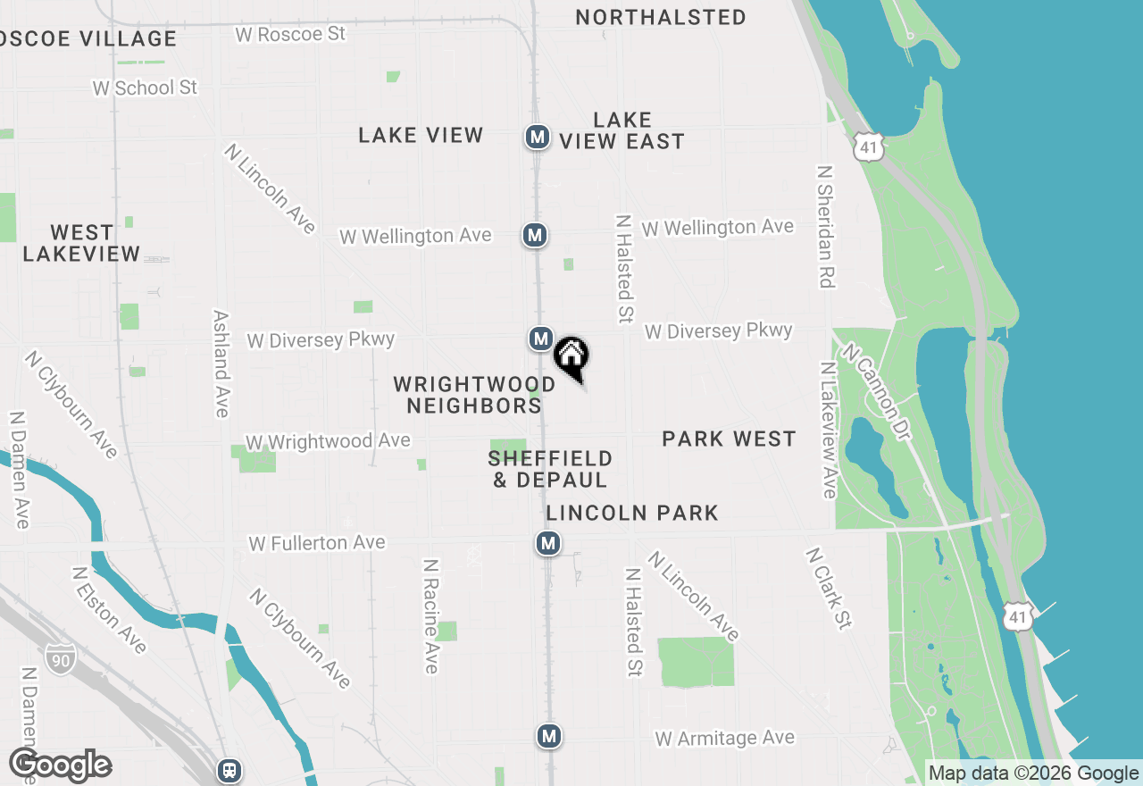 Map of 2650 N Mildred Avenue #1, Chicago, IL 60614
