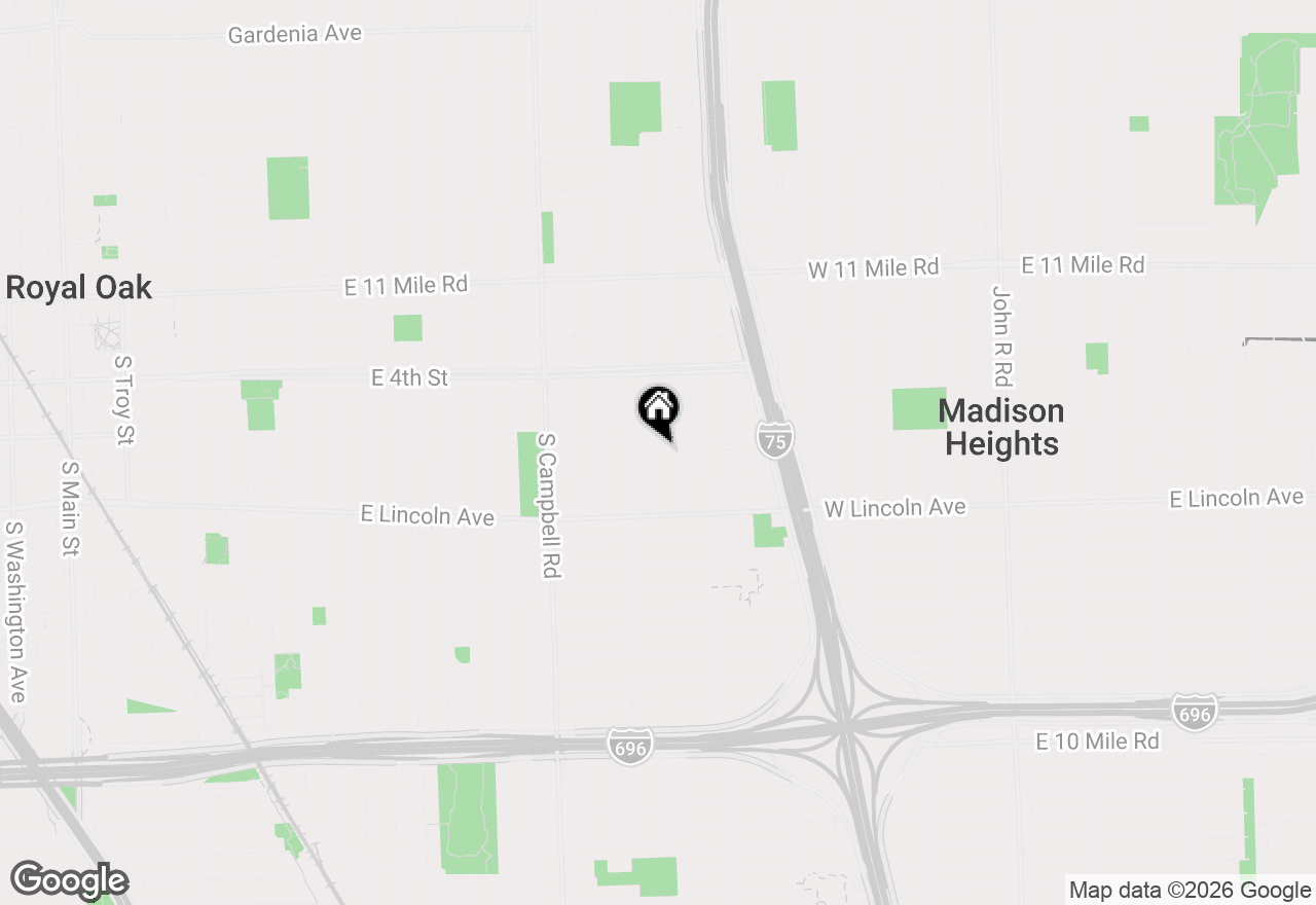 Map of 611 S Edgeworth Avenue, Royal Oak, MI 48067