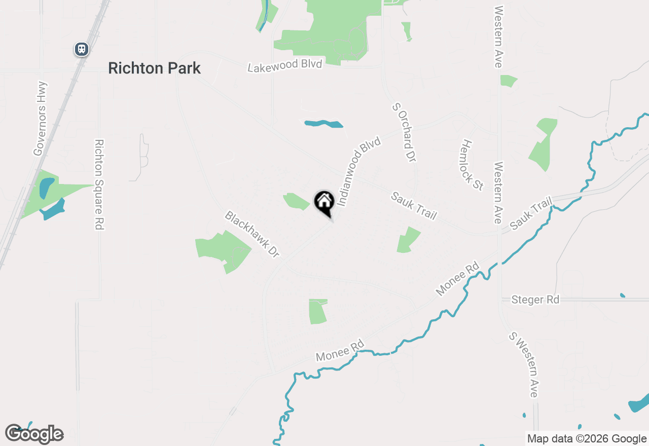 Map of 338 Indianwood Drive, Park Forest, IL 60466