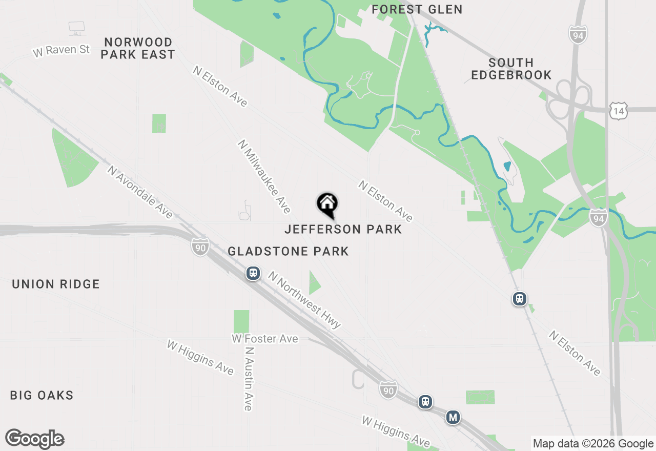 Map of 5555 N Mango Avenue #1, Chicago, IL 60630