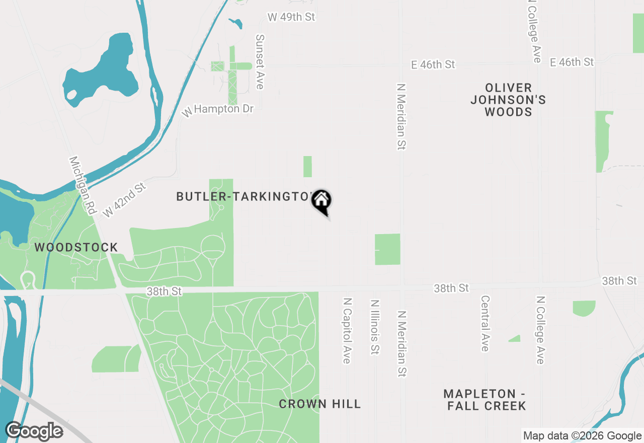 Map of 4033 Boulevard Place, Indianapolis, IN 46208