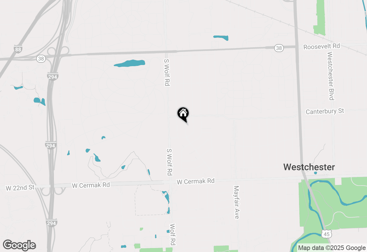 Map of 1624 Boeger Avenue, Westchester, IL 60154