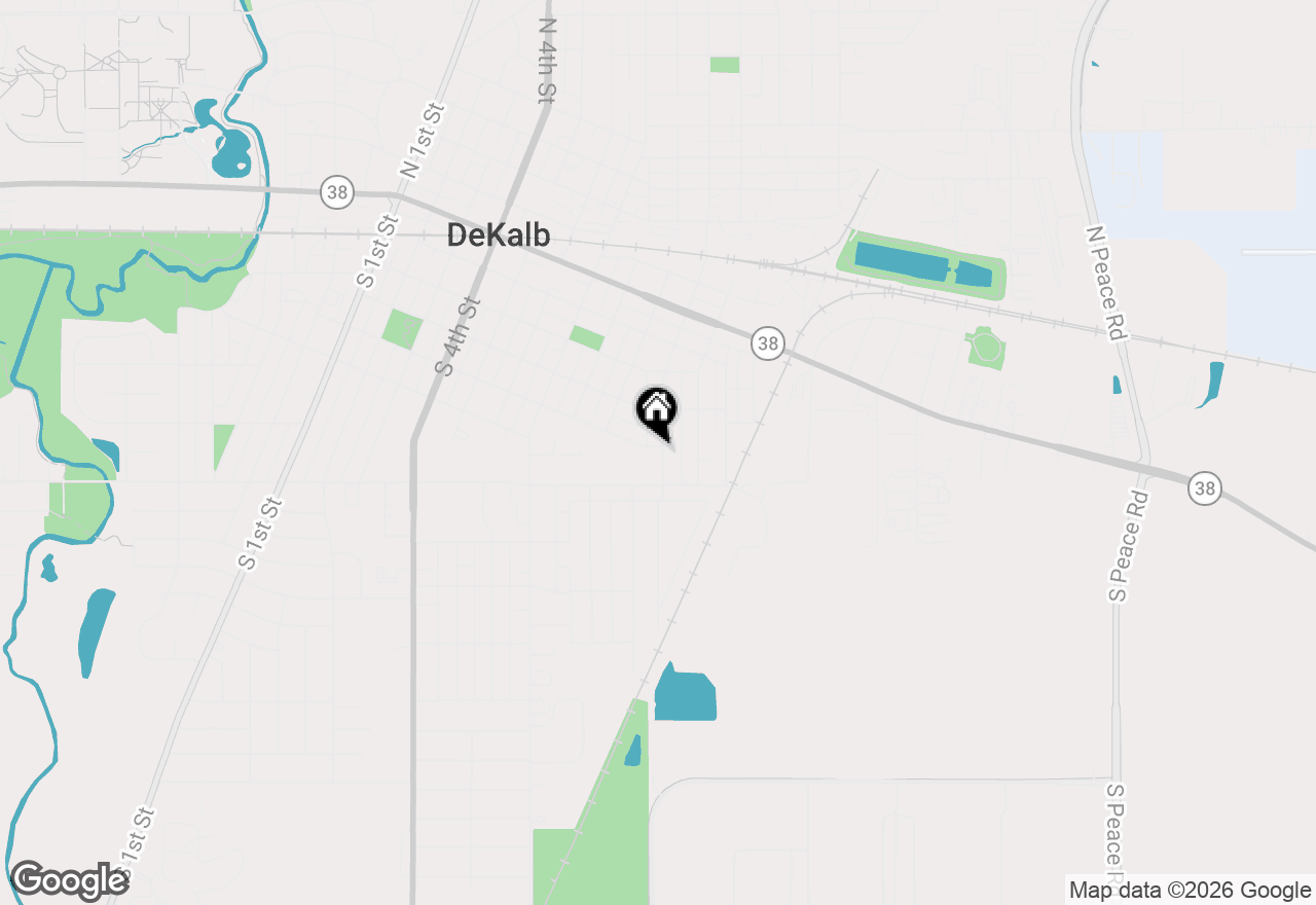 Map of 938 E Garden Street, Dekalb, IL 60115