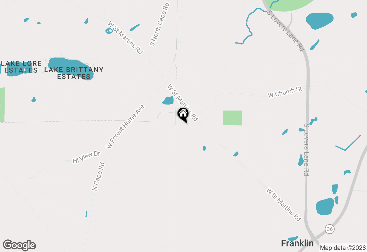 Map of 11458 W Church St, Franklin, WI 53132