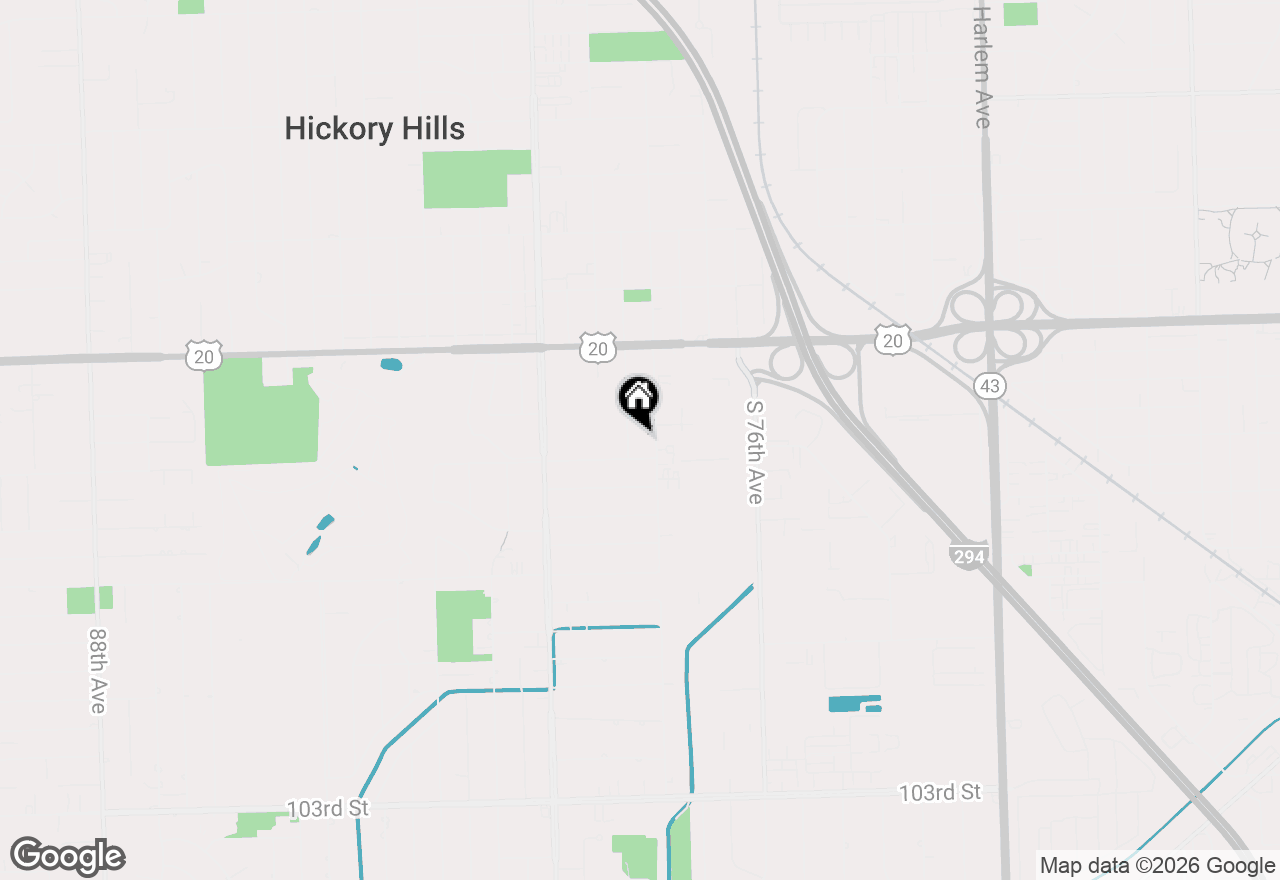 Map of 9645 S 78th Court, Hickory Hills, IL 60457