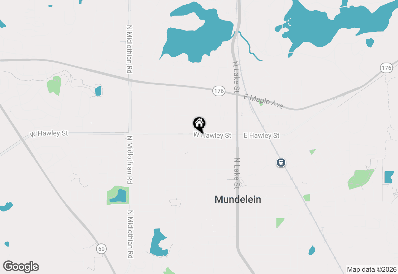 Map of 327 W Hawley Street, Mundelein, IL 60060