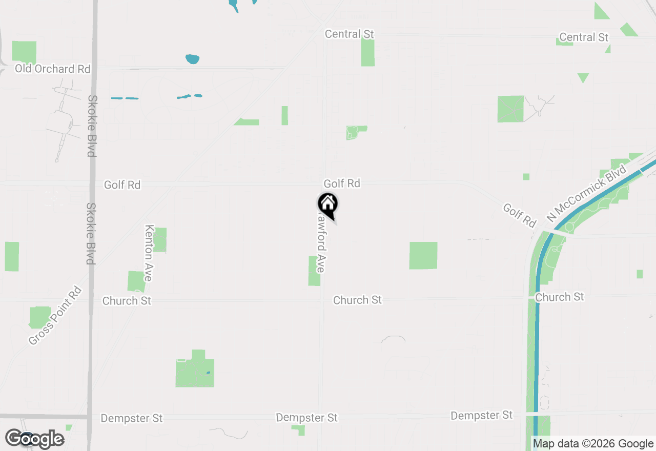 Map of 9433 Crawford Avenue, Evanston, IL 60203