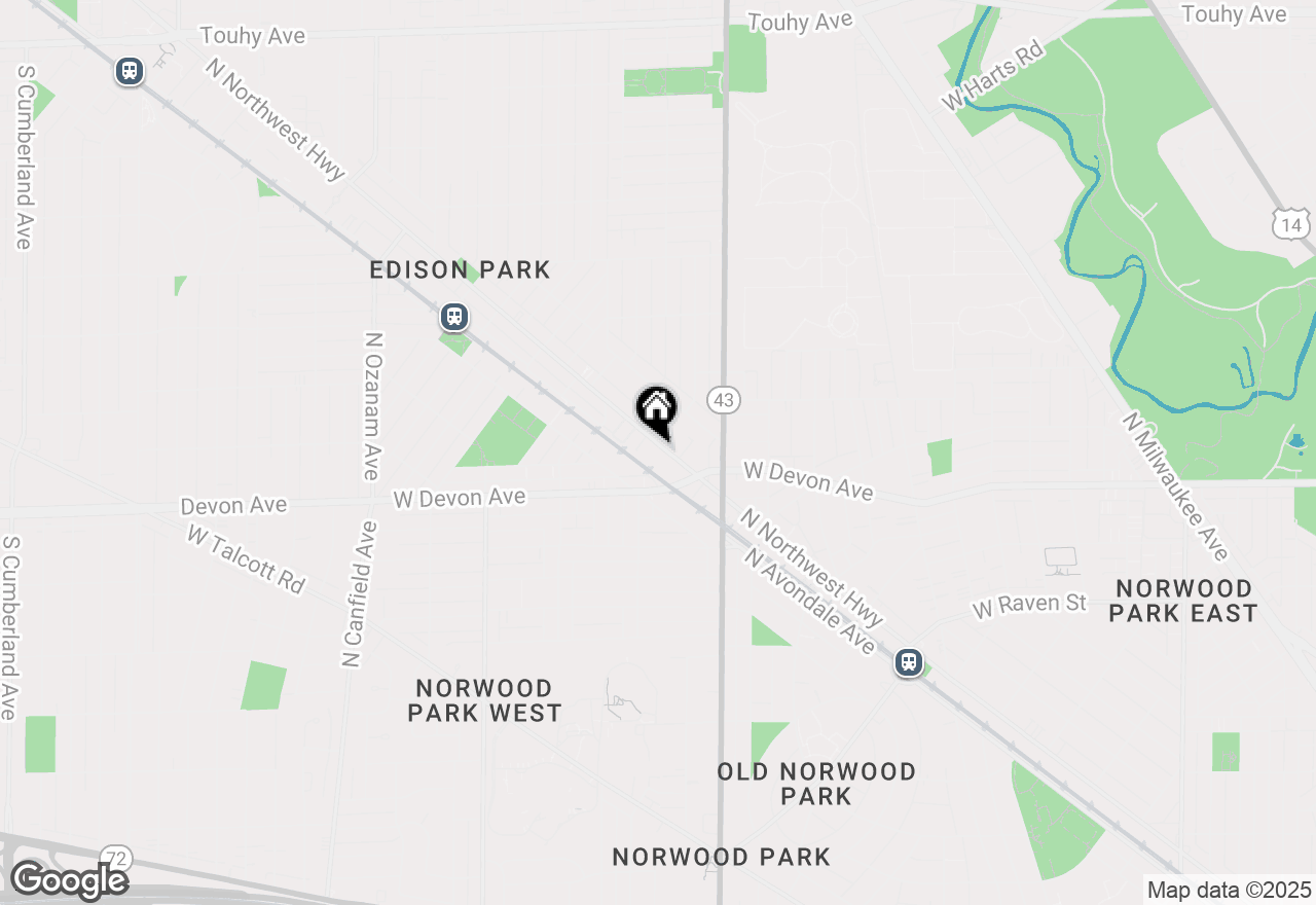 Map of 6478 N Northwest Highway #1, Chicago, IL 60631