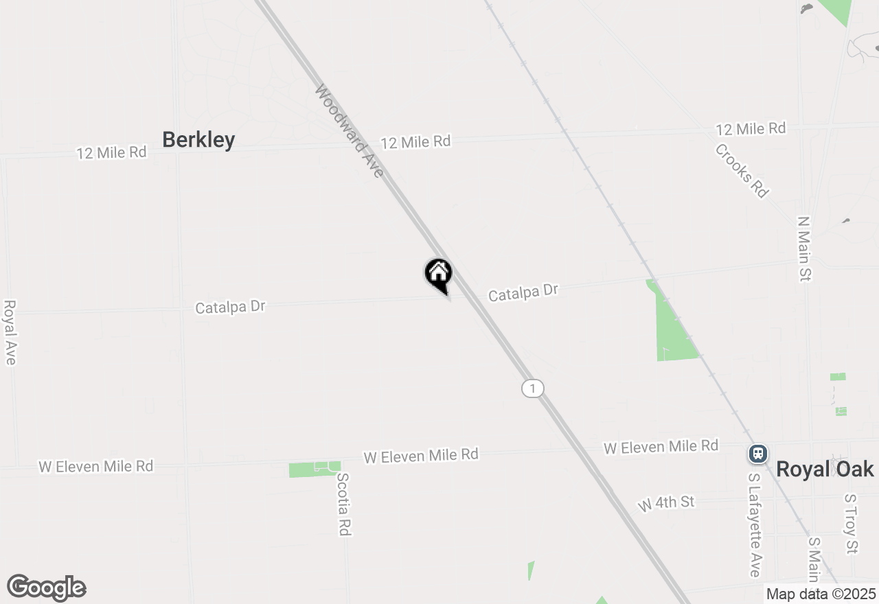 Map of 1197 Catalpa Drive, Berkley, MI 48072