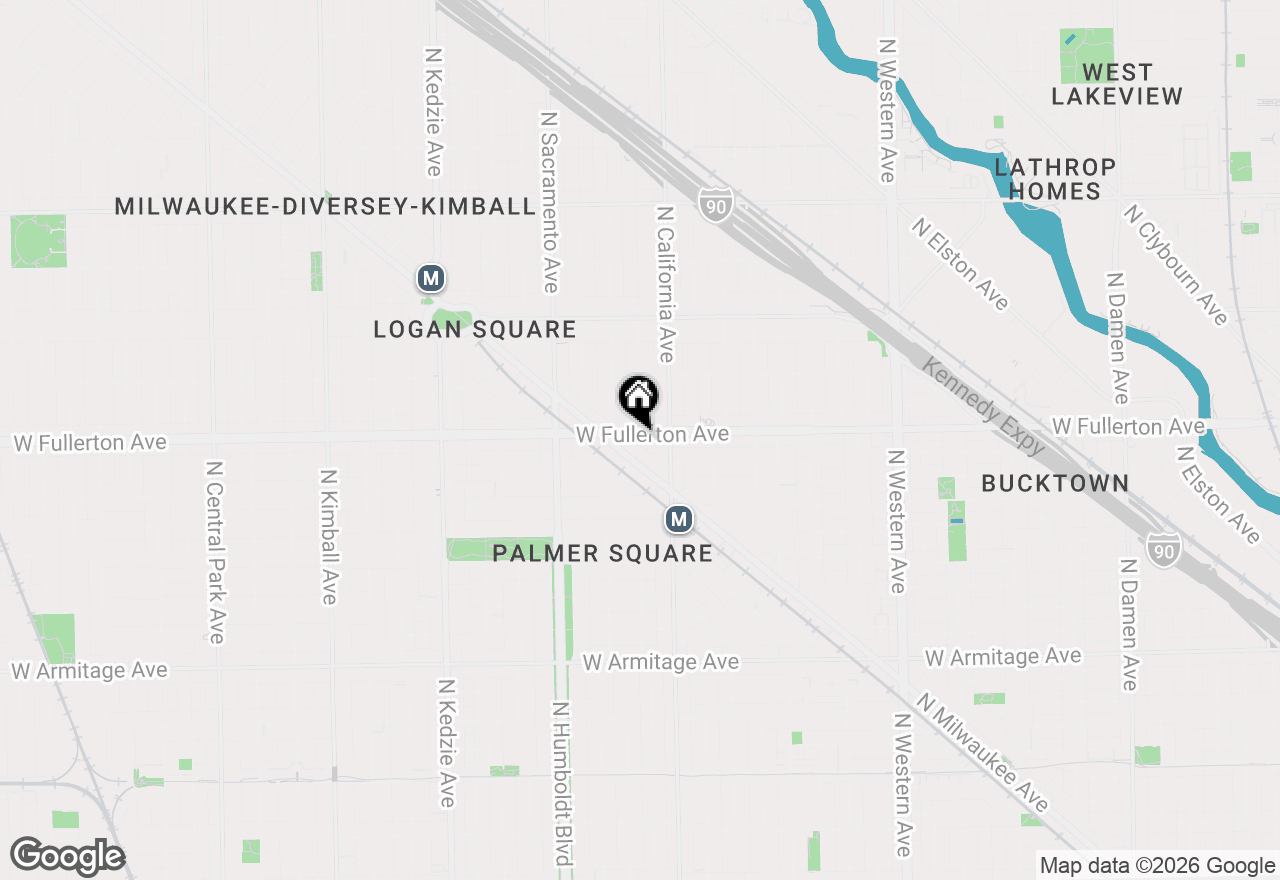 Map of 2831 W Fullerton Avenue #3, Chicago, IL 60647