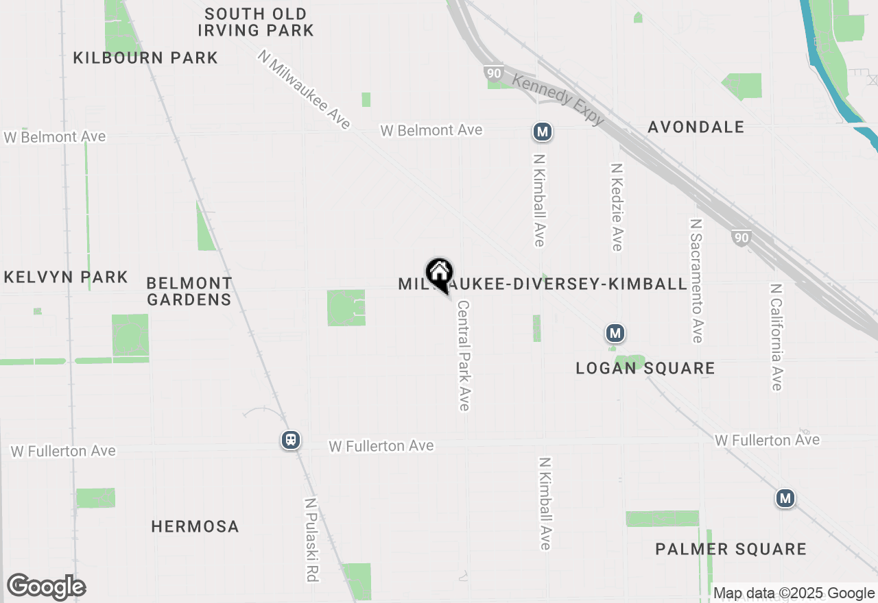 Map of 2736 N Monticello Avenue, Chicago, IL 60647