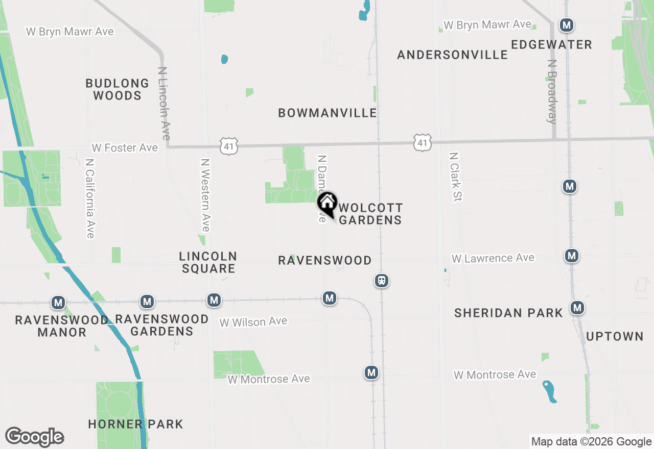 Map of 4913 N Damen Avenue #3, Chicago, IL 60625
