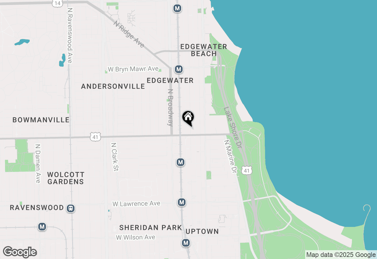 Map of 5219 N Winthrop Avenue #1N, Chicago, IL 60640