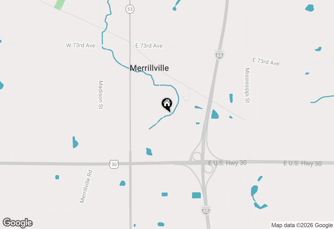 Map of 7775 Delaware Place, Merrillville, IN 46410