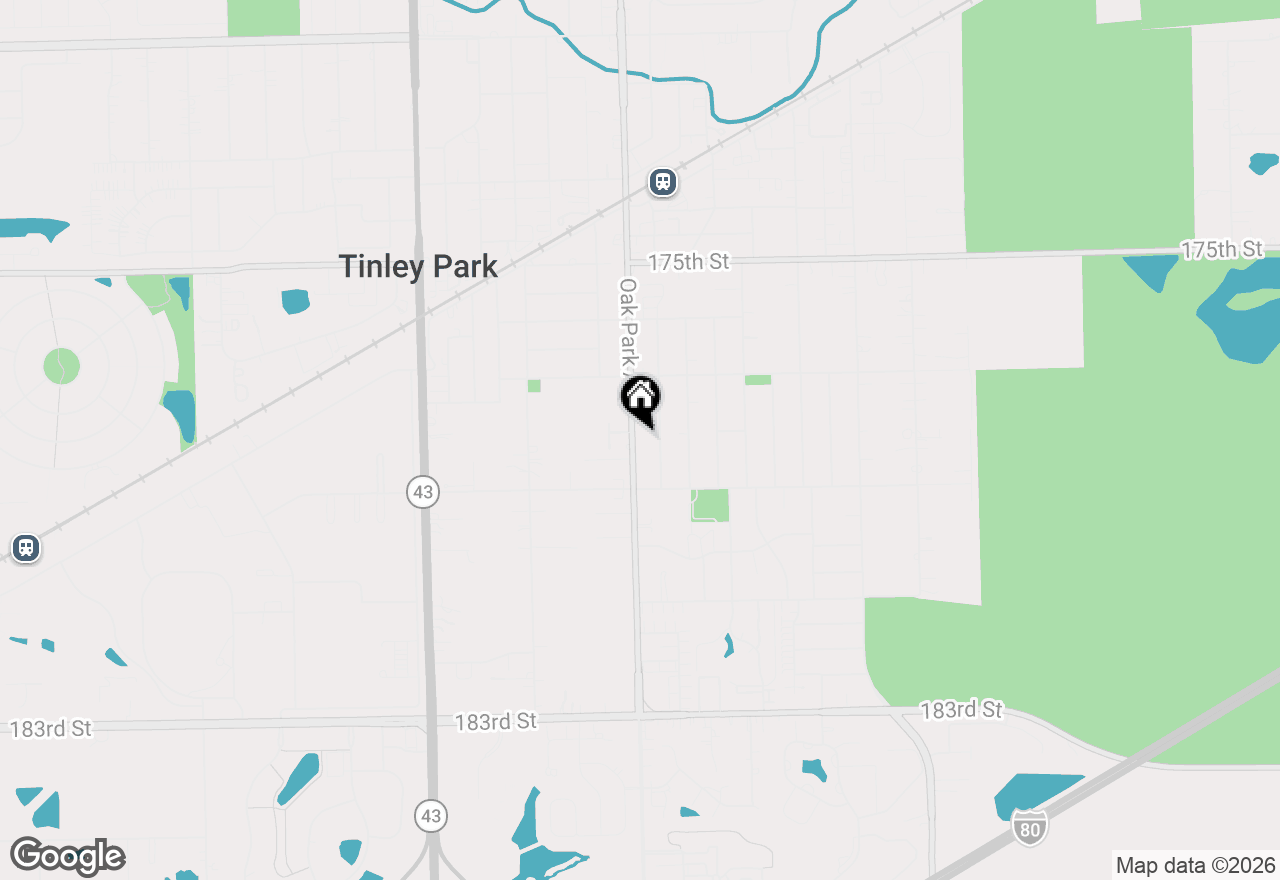 Map of 17801 Oak Park Avenue, Tinley Park, IL 60477