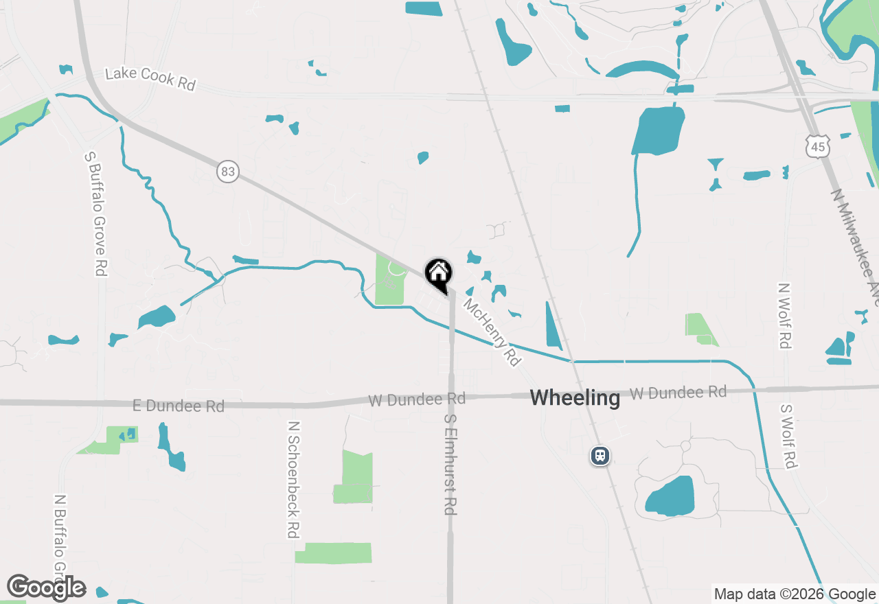 Map of 822 Colonial Drive #B, Wheeling, IL 60090