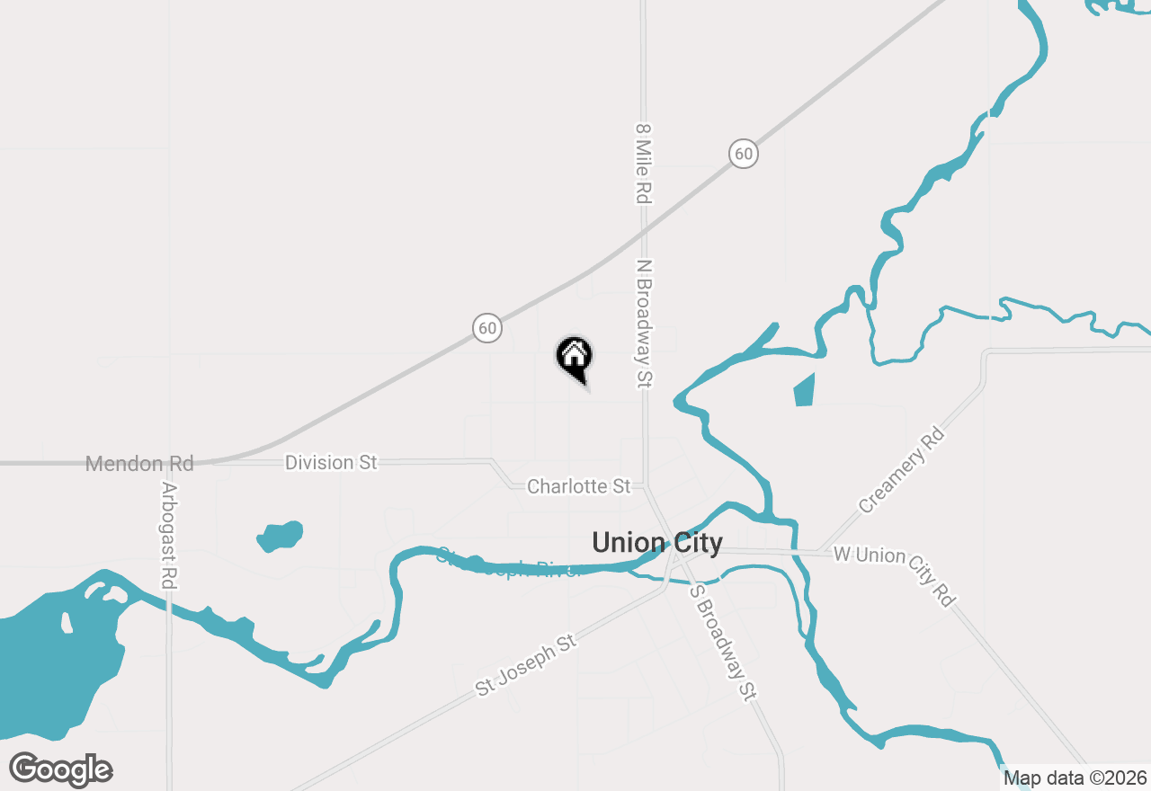 Map of 126 Barry Street, Union City, MI 49094