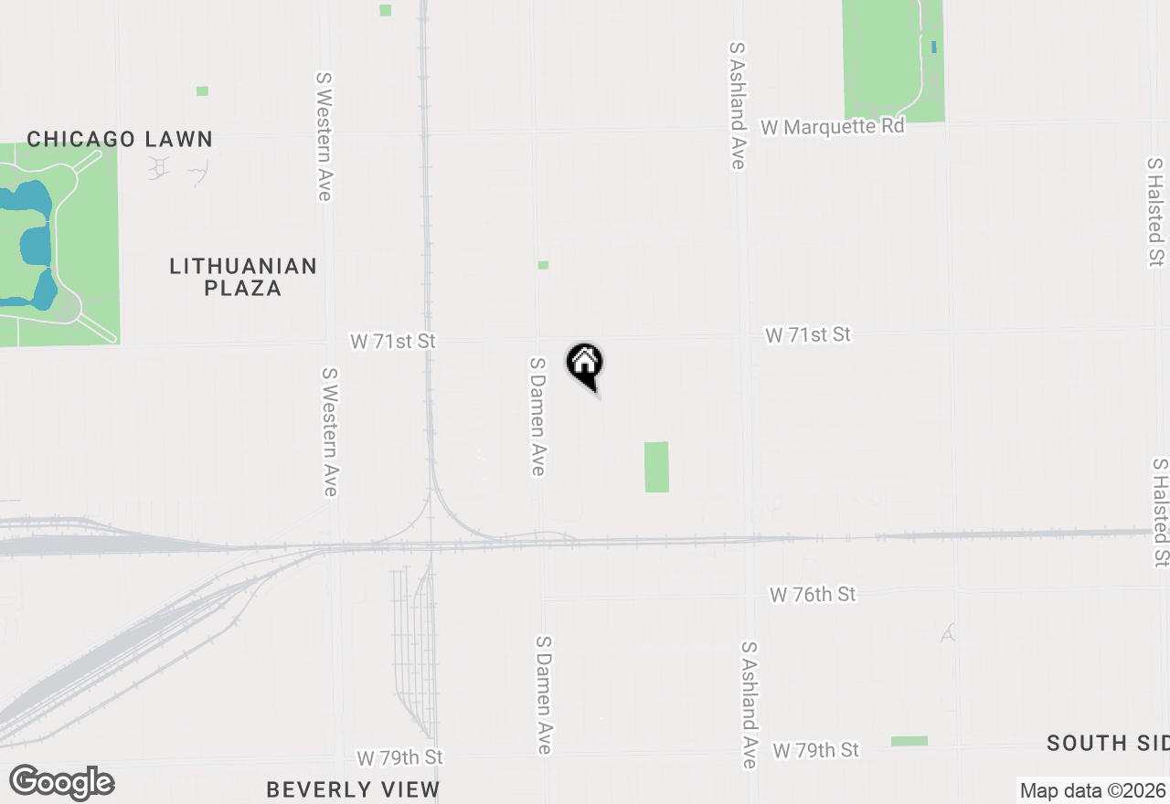 Map of (Address confidential), Chicago, Illinois 60636