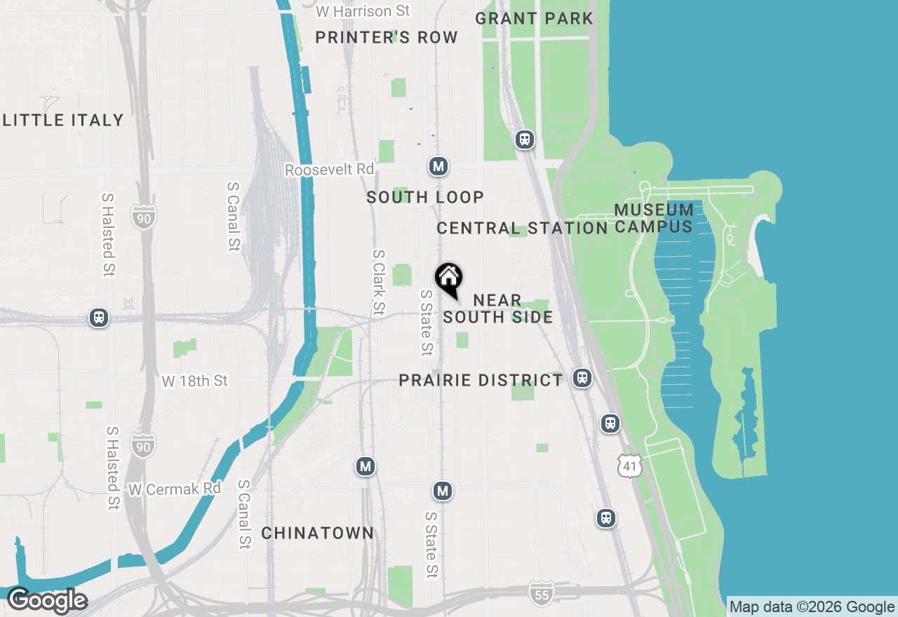 Map of 1528 S Wabash Avenue #304, Chicago, IL 60605