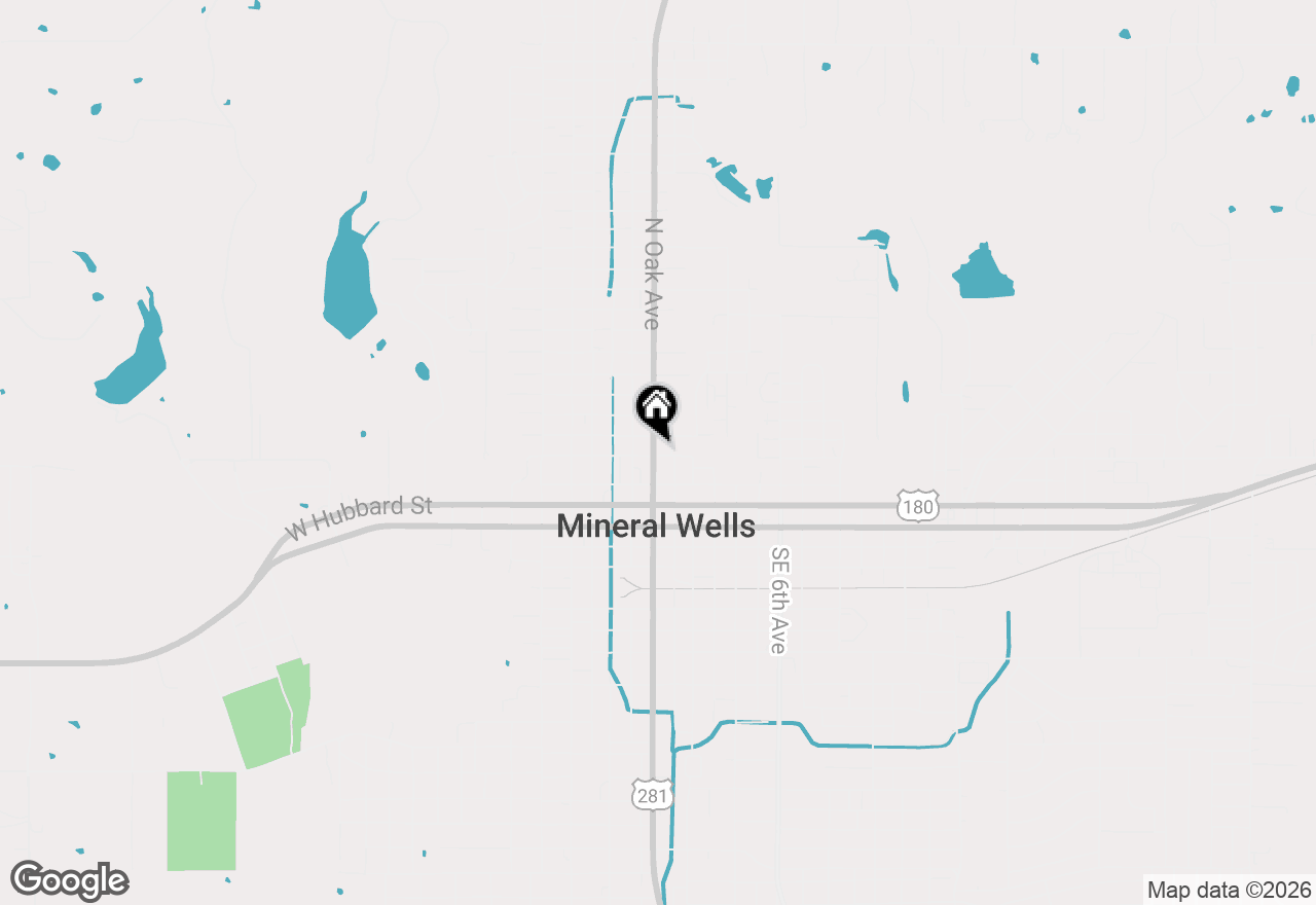 Map of 302 N Oak Avenue, Mineral Wells, TX 76067