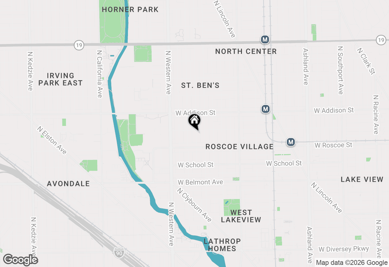 Map of 3446 N Bell Avenue #1, Chicago, IL 60618