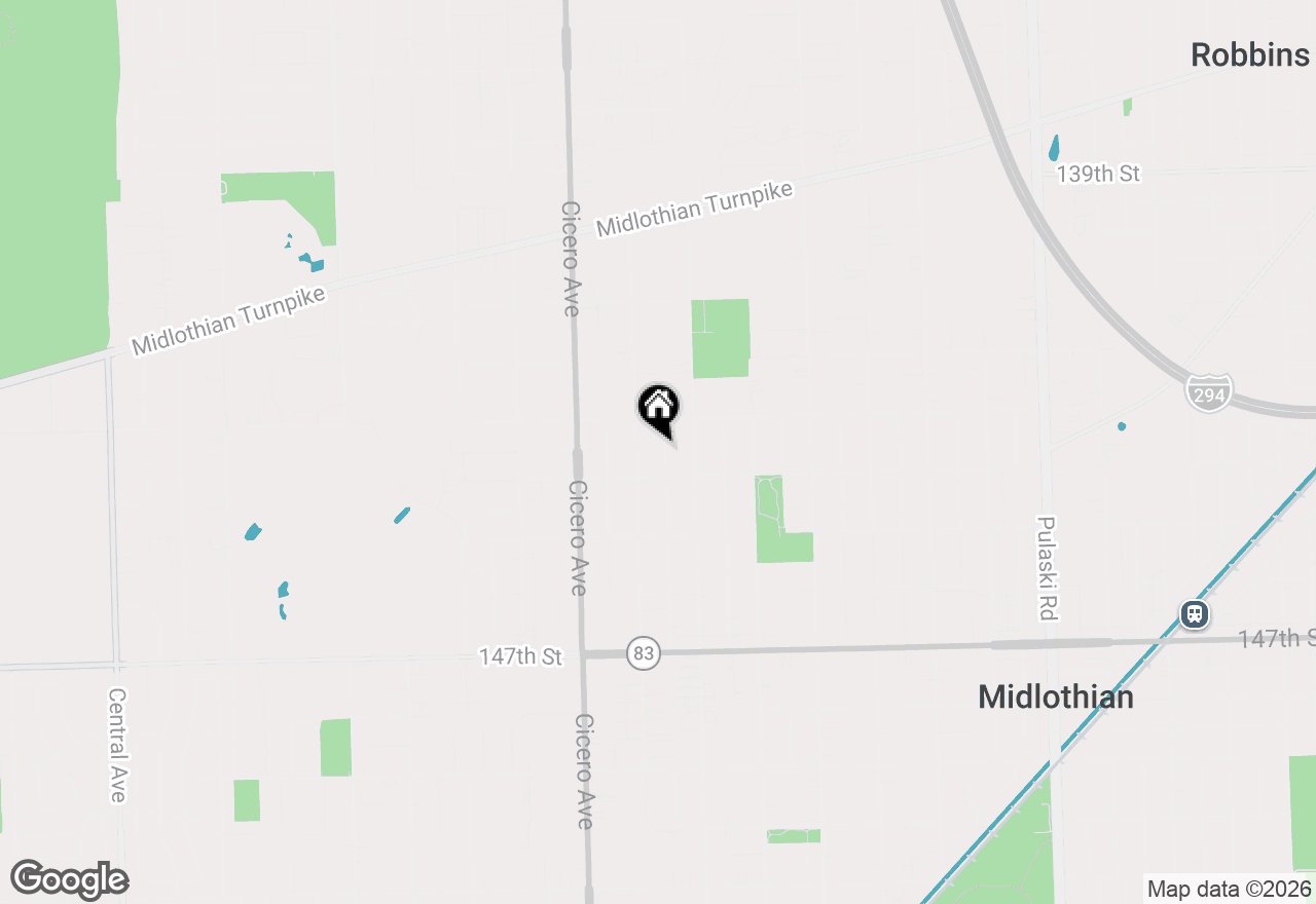 Map of 14332 Knox Avenue, Midlothian, IL 60445