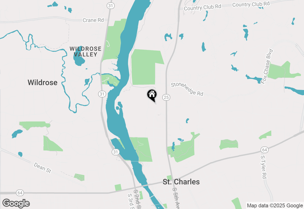 Map of 218 Delnor Avenue, St. Charles, IL 60174