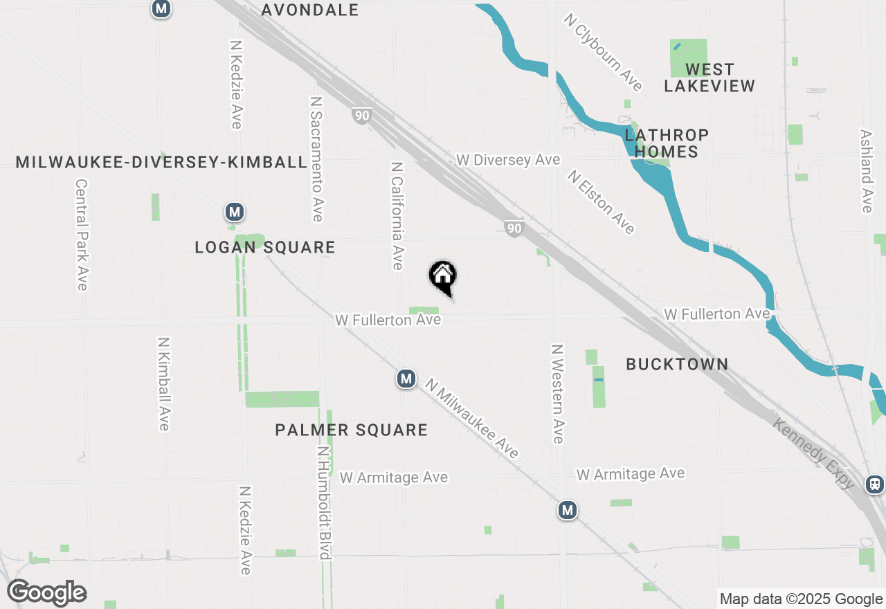 Map of 2417 N Washtenaw Avenue, Chicago, IL 60647