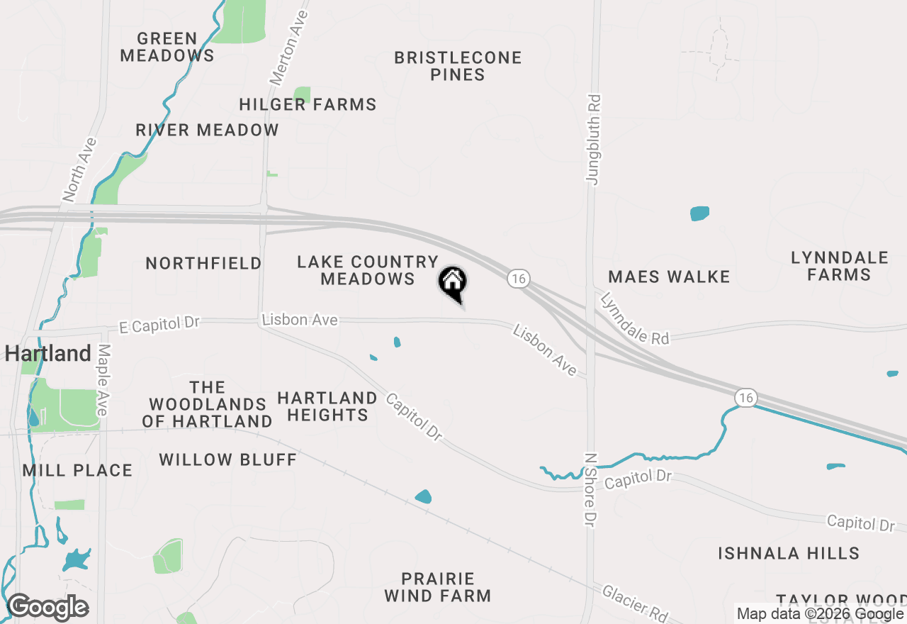 Map of N48W28920 County Road Jk, Hartland, WI 53029