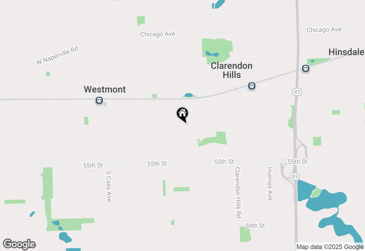 Map of 434 Ridge Avenue, Clarendon Hills, IL 60514