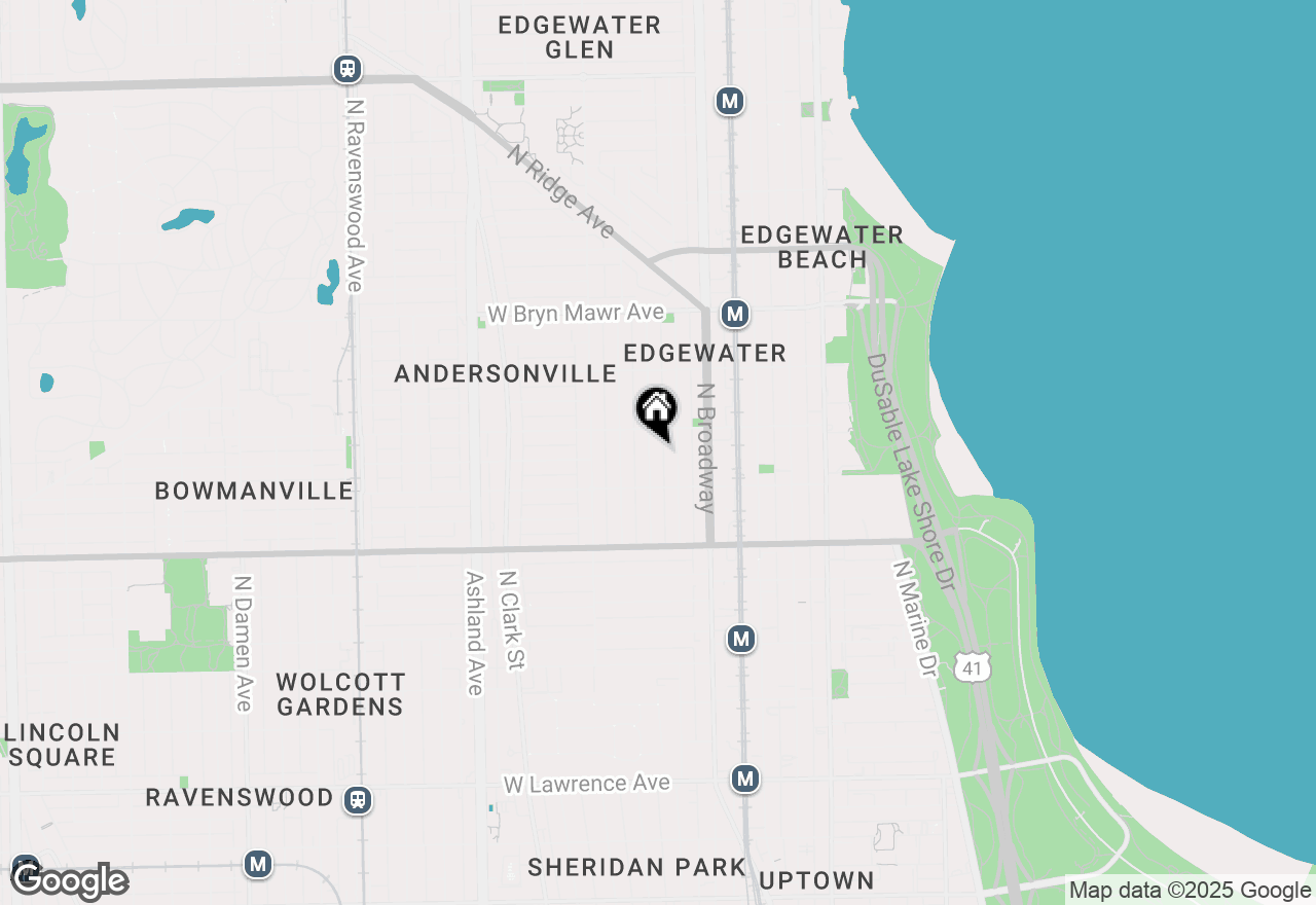 Map of 5335 N Lakewood Avenue, Chicago, IL 60640
