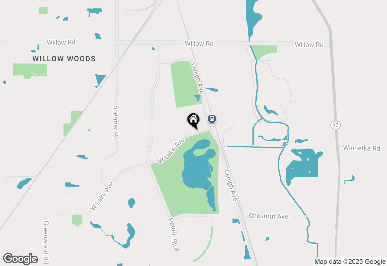 Map of 2454 W Lake Avenue, Glenview, IL 60026