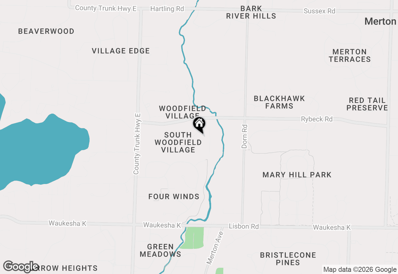Map of N61W29595 S Woodfield Rd, Hartland, WI 53029