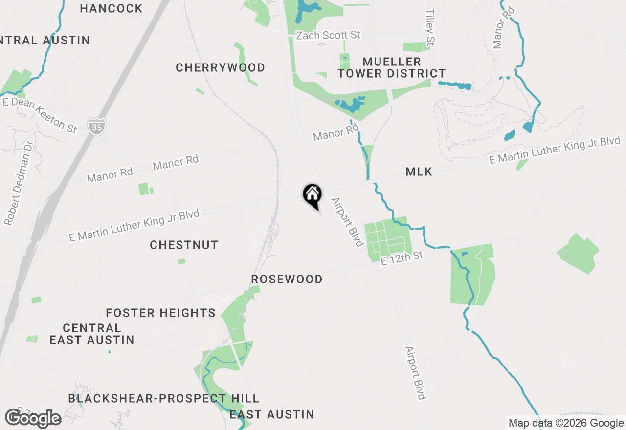 Map of 1708 Harvey St #A, Austin, TX 78702