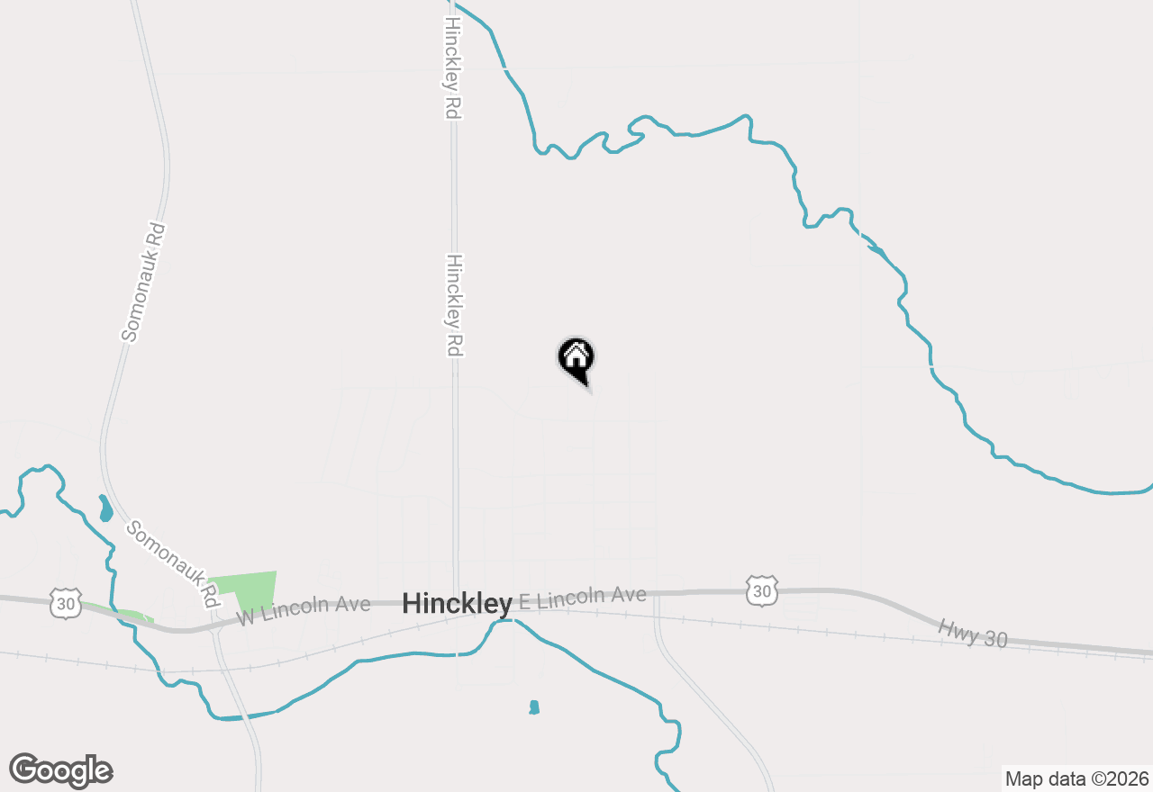 Map of 640 Rustic Way, Hinckley, IL 60520