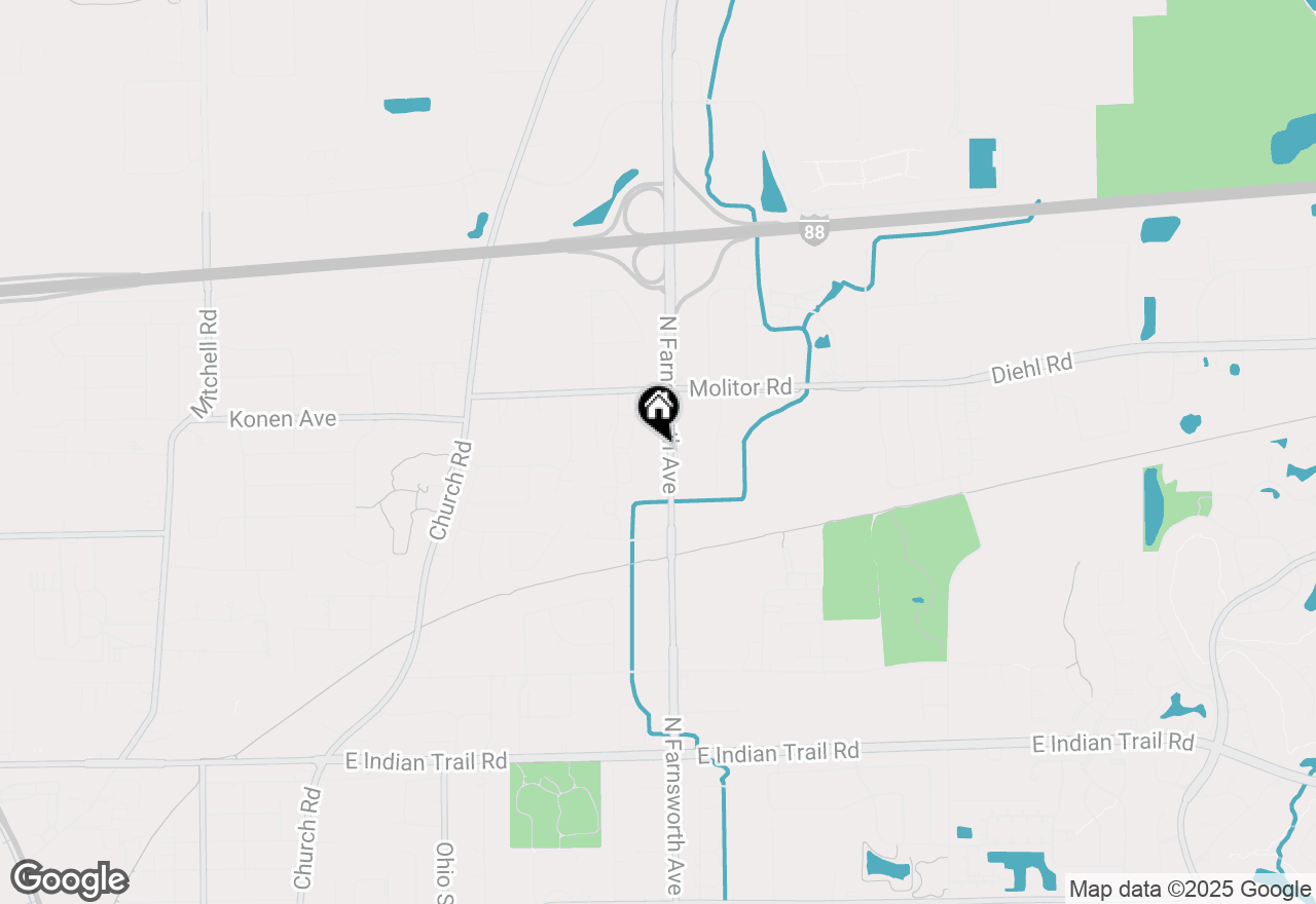 Map of 1730 N Farnsworth Avenue, Aurora, IL 60505